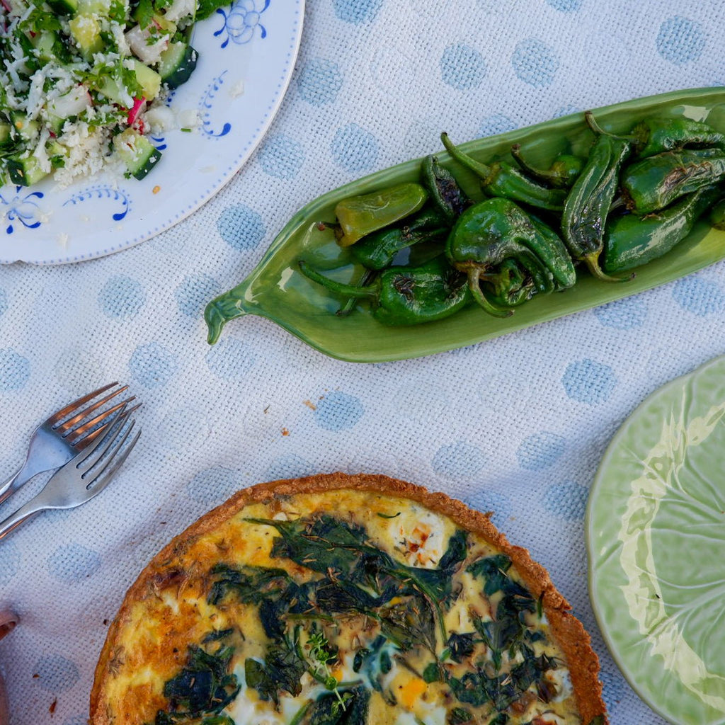 SPINACH, TOMATO & GOAT'S CHEESE QUICHE - Fawn Interior Designers Hampshire, Surrey, Sussex, London, Cotswolds